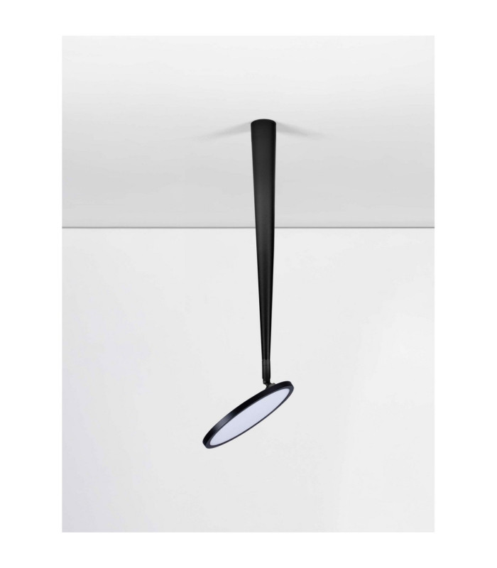 Ekei II 20cm Integrated LED Semi Flush Ceiling Light Sandy Black LED 14W 1085lm 3000K-3
