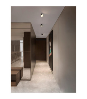 Ekei 20cm Integrated LED Semi Flush Ceiling Light Sandy Black LED 14W 1085lm 3000K-2