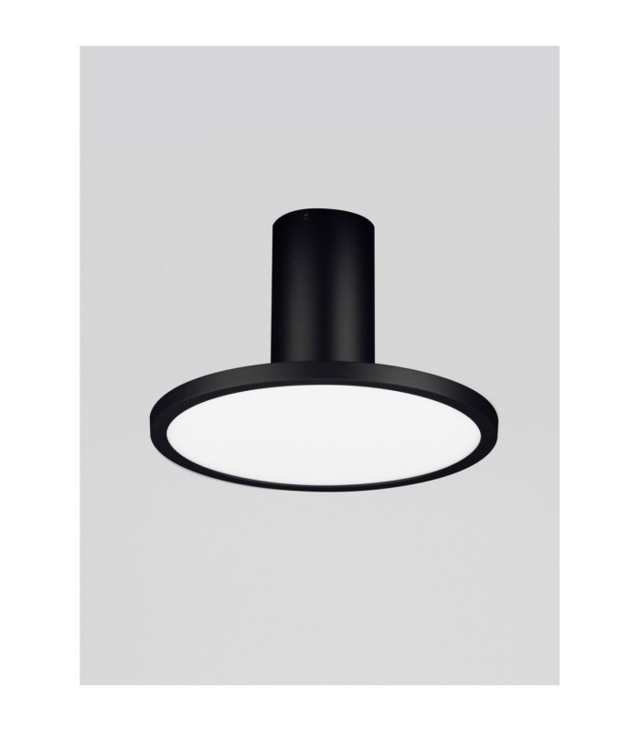 Ekei 20cm Integrated LED Semi Flush Ceiling Light Sandy Black LED 14W 1085lm 3000K-3