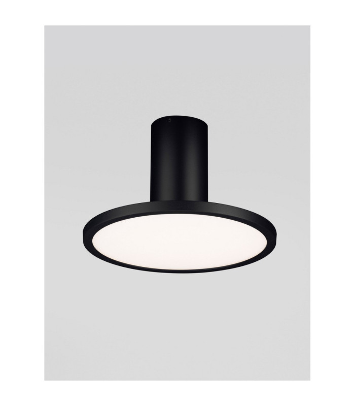 Ekei 20cm Integrated LED Semi Flush Ceiling Light Sandy Black LED 14W 1085lm 3000K-4