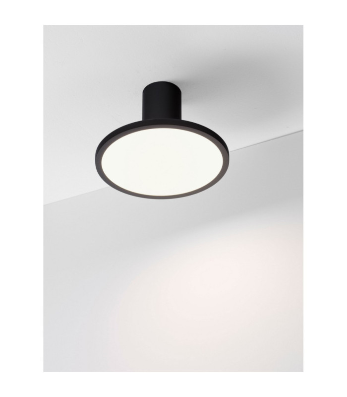 Ekei 20cm Integrated LED Semi Flush Ceiling Light Sandy Black LED 14W 1085lm 3000K-5