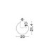 Ekei Integrated LED Semi Flush Ceiling Light Sandy White LED 14W 1127lm 3000K-6