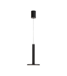 Palencia Integrated LED Pendant Ceiling Light Matt Black LED 10W 517lm 3000K-1