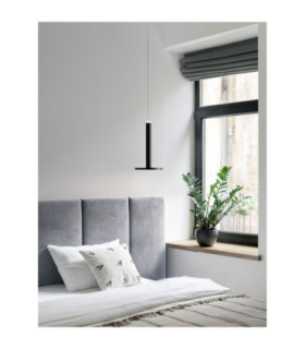 Palencia Integrated LED Pendant Ceiling Light Matt Black LED 10W 517lm 3000K-2