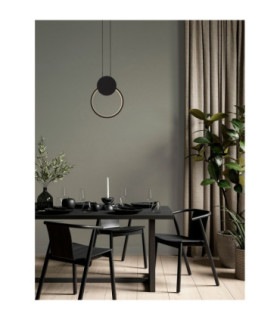 Wiro Round Integrated LED Pendant Ceiling Light Sandy Black LED 11W 770lm 3000K-2