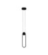 Wiro Oval Integrated LED Pendant Ceiling Light Sandy Black LED 11W 770lm 3000K-1