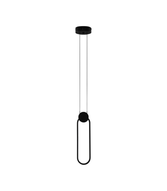 Wiro Oval Integrated LED Pendant Ceiling Light Sandy Black LED 11W 770lm 3000K-1