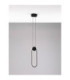 Wiro Oval Integrated LED Pendant Ceiling Light Sandy Black LED 11W 770lm 3000K-4