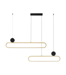 Liaise Integrated LED Pendant Ceiling Light Sandy Black Gold Triac Dimmable LED 49W 2060lm 3200K-1