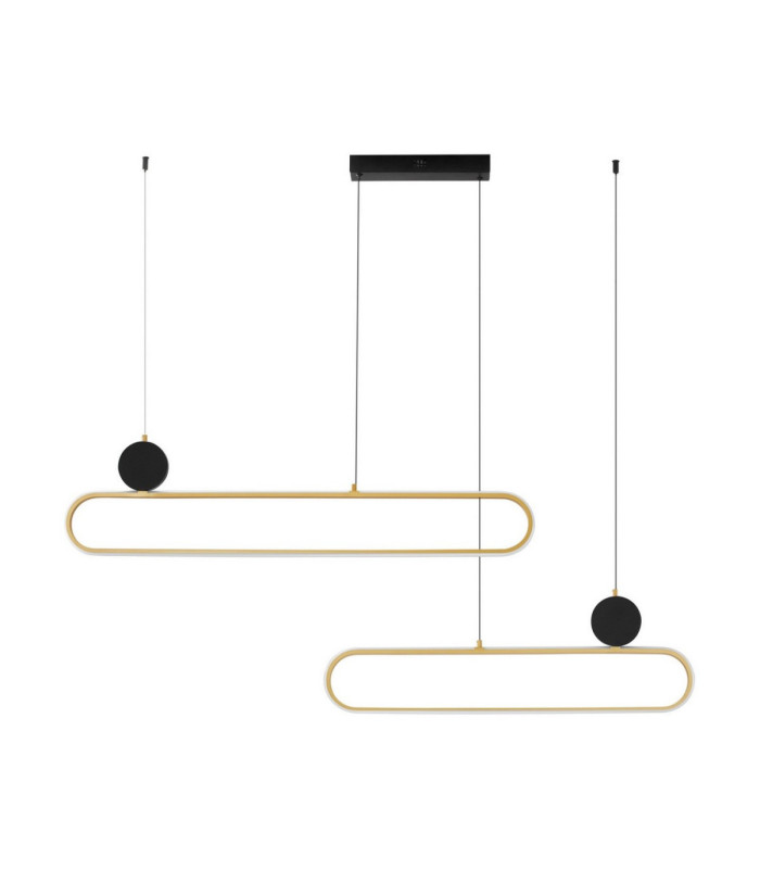 Liaise Integrated LED Pendant Ceiling Light Sandy Black Gold Triac Dimmable LED 49W 2060lm 3200K-1