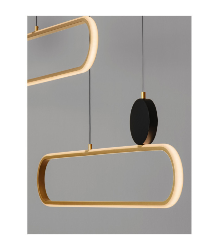 Liaise Integrated LED Pendant Ceiling Light Sandy Black Gold Triac Dimmable LED 49W 2060lm 3200K-5