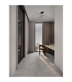 Antama Integrated LED Semi Flush Ceiling Light Sandy Black Triac Dimmable LED 25W 955lm 3200K-2