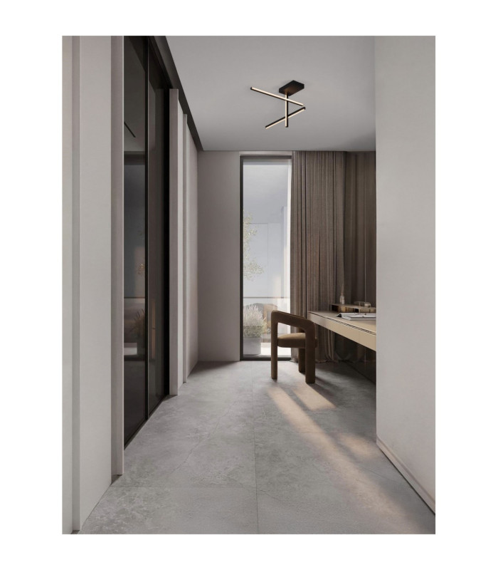Antama Integrated LED Semi Flush Ceiling Light Sandy Black Triac Dimmable LED 25W 955lm 3200K-2