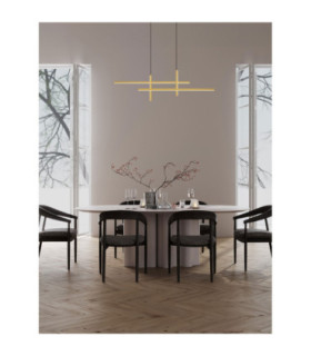 Antama Bar Pendant Ceiling Light Sandy Black Gold Triac Dimmable LED 43W 1478lm 3200K-2