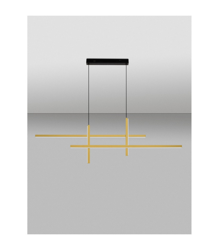 Antama Bar Pendant Ceiling Light Sandy Black Gold Triac Dimmable LED 43W 1478lm 3200K-3