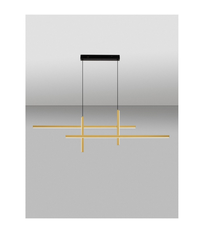 Antama Bar Pendant Ceiling Light Sandy Black Gold Triac Dimmable LED 43W 1478lm 3200K-4