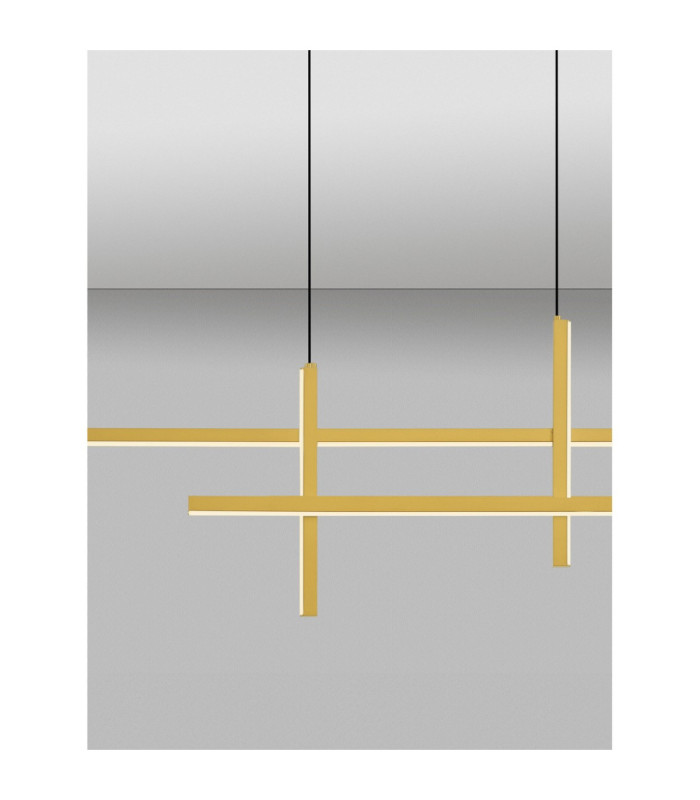 Antama Bar Pendant Ceiling Light Sandy Black Gold Triac Dimmable LED 43W 1478lm 3200K-5
