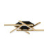 Antama Integrated LED Semi Flush Ceiling Light Sandy Black Gold Triac Dimmable LED 43W 1611lm 3200K-1