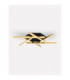 Antama Integrated LED Semi Flush Ceiling Light Sandy Black Gold Triac Dimmable LED 43W 1611lm 3200K-4
