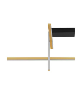 Antama Integrated LED Semi Flush Ceiling Light Sandy Black Gold Triac Dimmable LED 26W 973lm 3200K-1