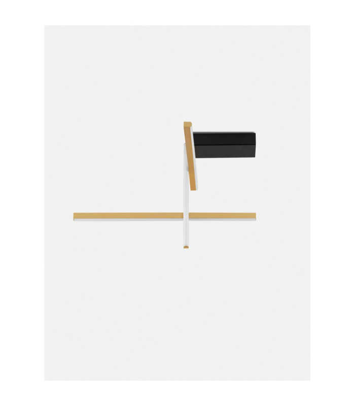 Antama Integrated LED Semi Flush Ceiling Light Sandy Black Gold Triac Dimmable LED 26W 973lm 3200K-4