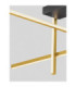 Antama Integrated LED Semi Flush Ceiling Light Sandy Black Gold Triac Dimmable LED 26W 973lm 3200K-6
