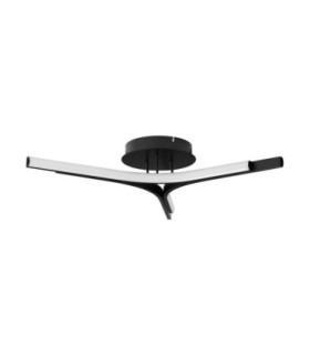 Nue Integrated LED Semi Flush Ceiling Light Matt Black Triac Dimmable LED 29W 1833lm 3000K-1