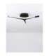Nue Integrated LED Semi Flush Ceiling Light Matt Black Triac Dimmable LED 29W 1833lm 3000K-3