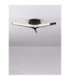 Nue Integrated LED Semi Flush Ceiling Light Matt Black Triac Dimmable LED 29W 1833lm 3000K-4
