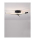Nue Integrated LED Semi Flush Ceiling Light Matt Black Triac Dimmable LED 29W 1833lm 3000K-5