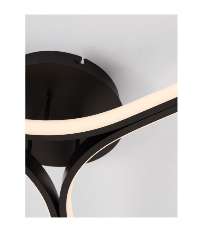 Nue Integrated LED Semi Flush Ceiling Light Matt Black Triac Dimmable LED 29W 1833lm 3000K-7