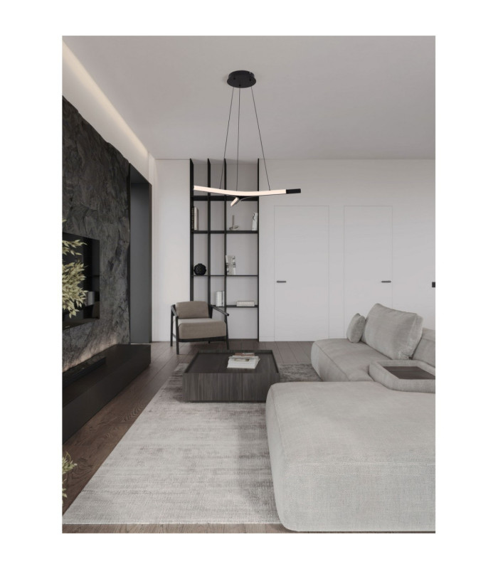 Nue Integrated LED Pendant Ceiling Light Matt Black Triac Dimmable LED 29W 1833lm 3000K-2