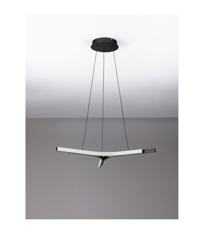 Nue Integrated LED Pendant Ceiling Light Matt Black Triac Dimmable LED 29W 1833lm 3000K-3