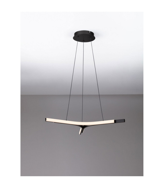 Nue Integrated LED Pendant Ceiling Light Matt Black Triac Dimmable LED 29W 1833lm 3000K-4