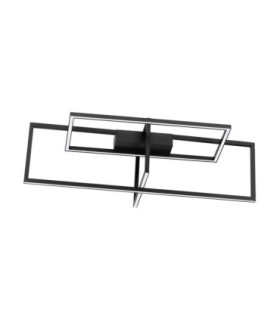 Clea Integrated LED Semi Flush Ceiling Light Sandy Black Triac Dimmable LED 31W 1860lm 3000K-1