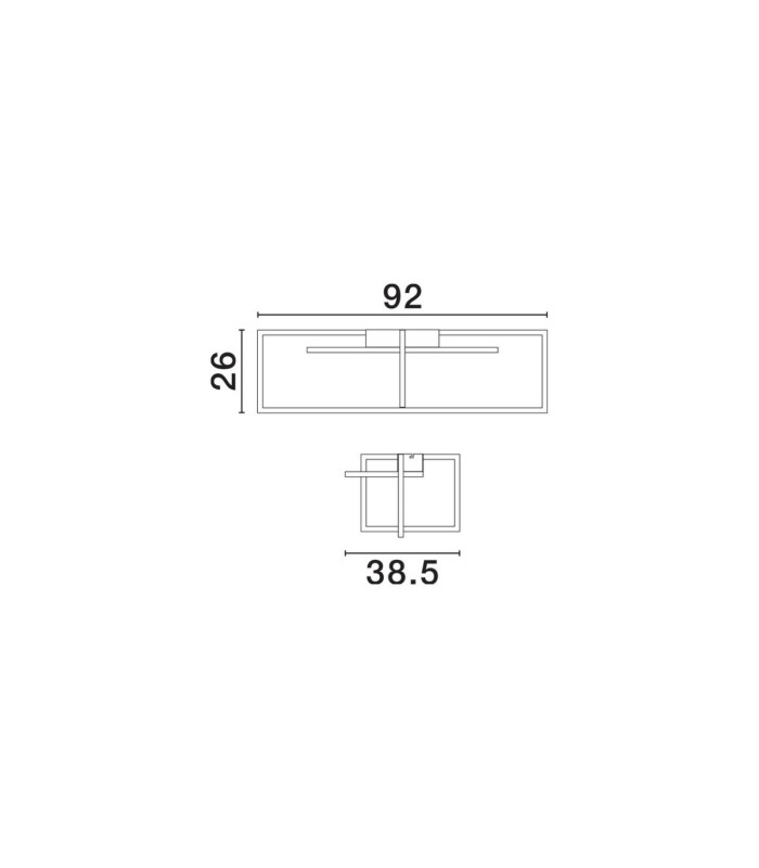 Clea Integrated LED Semi Flush Ceiling Light Sandy Black Triac Dimmable LED 31W 1860lm 3000K-4