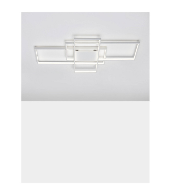 Clea Integrated LED Semi Flush Ceiling Light Sandy White Dimmable LED 58W 3455lm 2700-3500-5000K CCT Remote Control-4