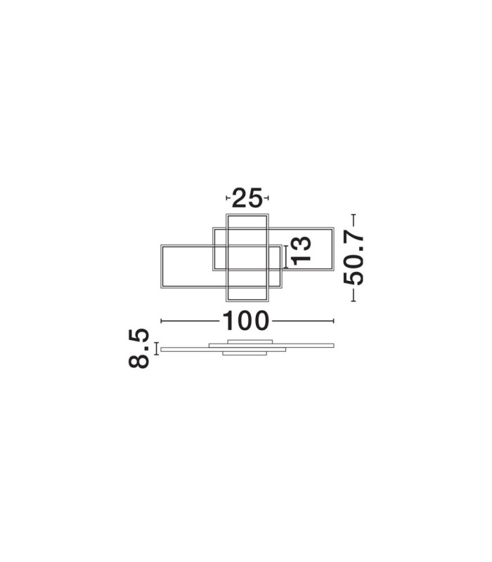 Clea Integrated LED Semi Flush Ceiling Light Sandy White Dimmable LED 58W 3455lm 2700-3500-5000K CCT Remote Control-5