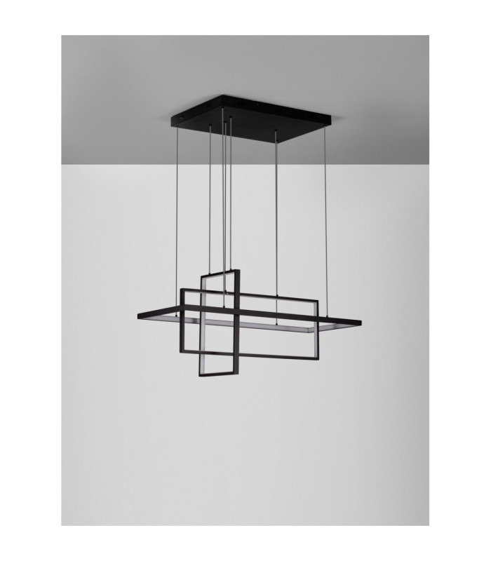Clea Integrated LED Pendant Ceiling Light Sandy Black Dimmable LED 59W 2129lm 2700-3500-5000K CCT Remote Control-3