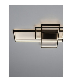 Clea Integrated LED Semi Flush Ceiling Light Sandy Black Dimmable LED 58W 3455lm 2700-3500-5000K CCT Remote Control-2