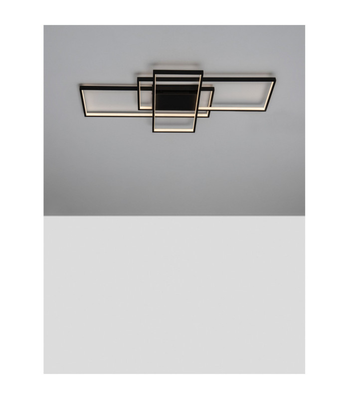 Clea Integrated LED Semi Flush Ceiling Light Sandy Black Dimmable LED 58W 3455lm 2700-3500-5000K CCT Remote Control-4