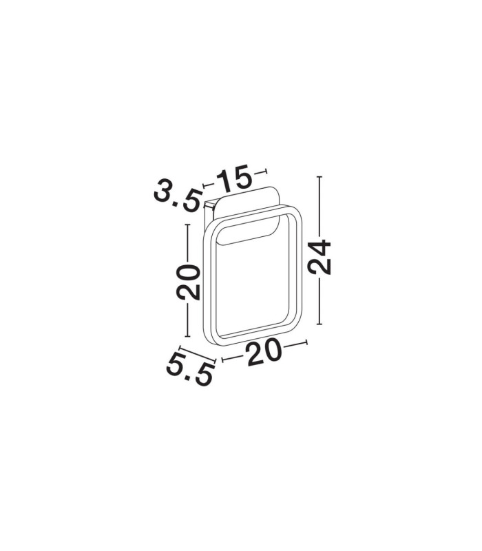Imar Integrated LED Wall Lamp Sandy Black Gold LED 13W 563lm 3200K-6
