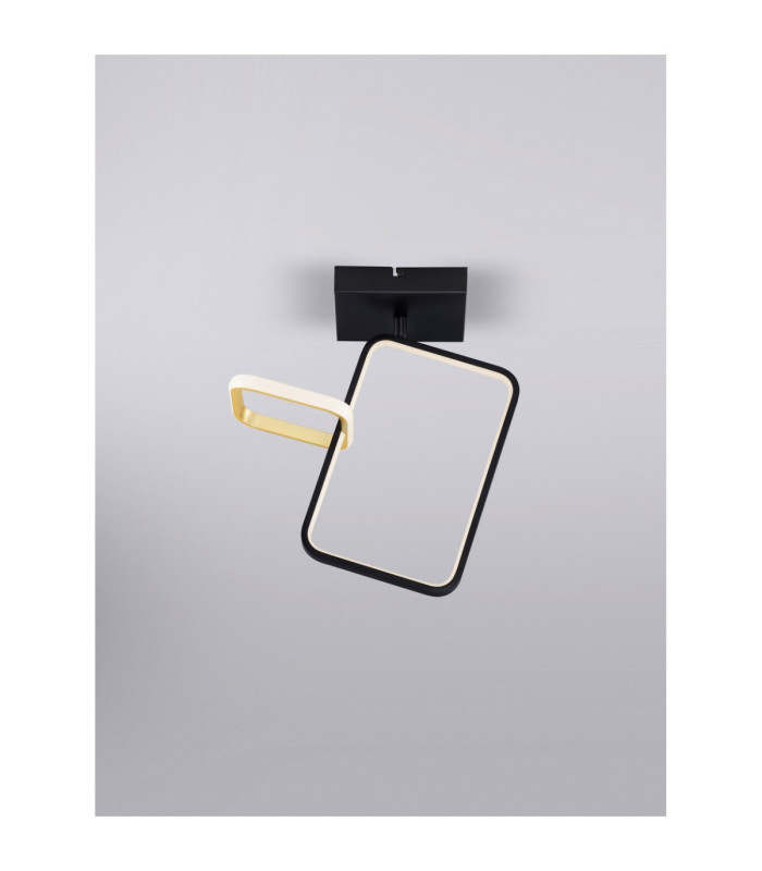 Imar Integrated LED Semi Flush Ceiling Light Sandy Black Gold Triac Dimmable LED 30W 1261lm 3200K-4