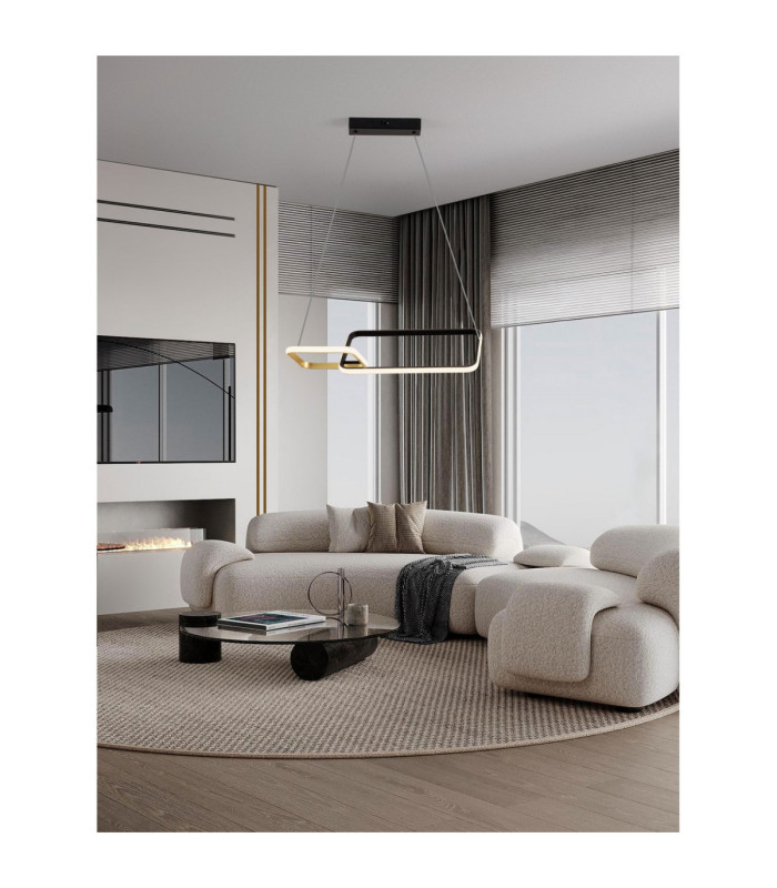 Imar Integrated LED Pendant Ceiling Light Sandy Black Gold Triac Dimmable LED 36W 1685lm 3200K-2