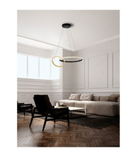 Imar Integrated LED Pendant Ceiling Light Sandy Black Gold Triac Dimmable LED 36W 1620lm 3200K-2