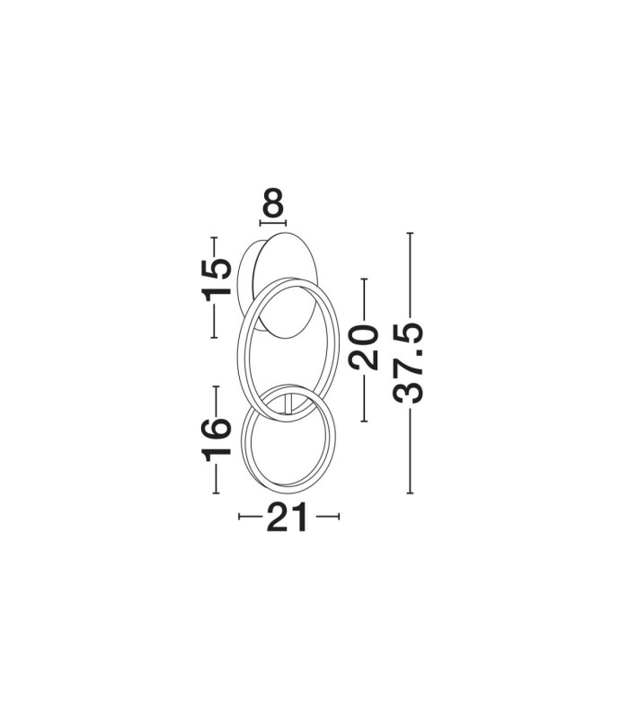 Imar Integrated LED Wall Lamp Sandy Black Gold Triac Dimmable LED 15W 762lm 3200K-6