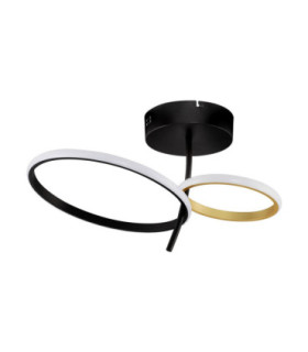Imar Integrated LED Semi Flush Ceiling Light Sandy Black Gold Triac Dimmable LED 30W 1489lm 3200K-1