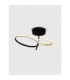 Imar Integrated LED Semi Flush Ceiling Light Sandy Black Gold Triac Dimmable LED 30W 1489lm 3200K-4