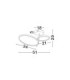 Imar Integrated LED Semi Flush Ceiling Light Sandy Black Gold Triac Dimmable LED 30W 1489lm 3200K-6