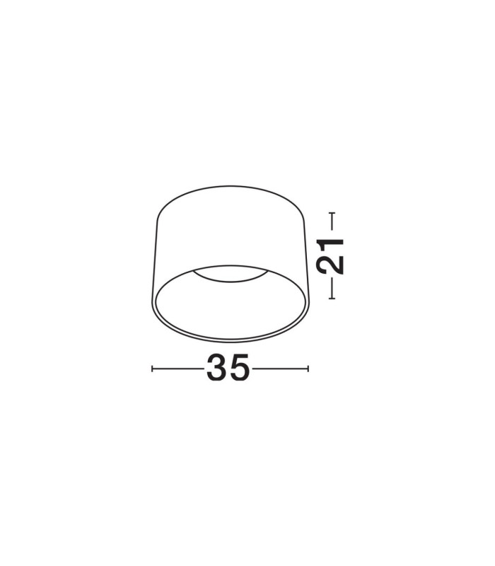 Atil Surface Mounted Downlight Sandy White Black LED 24W 1268lm 3000K-6